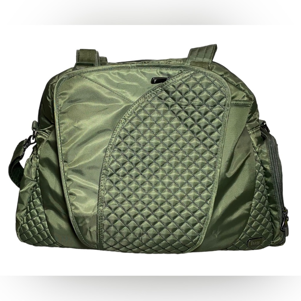 Lug Cartwheel & Drawstring Bag Overnight Bag‎ Olive Green GUC Weekender Duffle